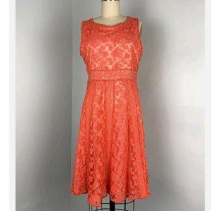 Sundance Emma Coral Lace sleeveless Sundress 4